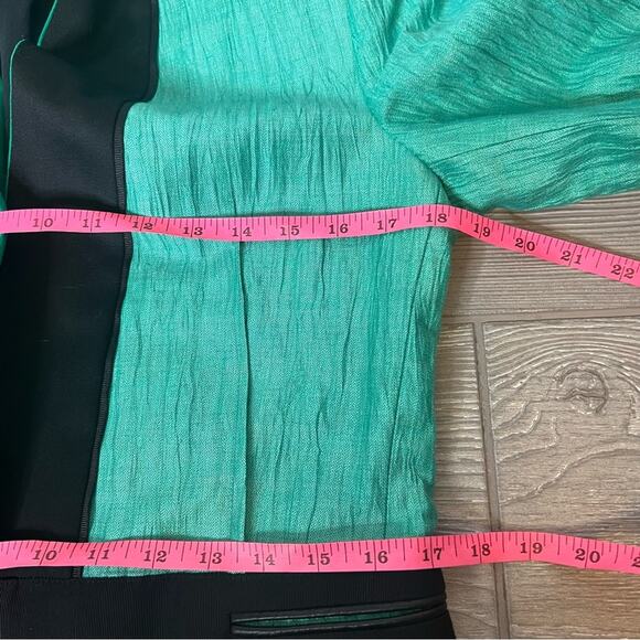 NWT Tim Van Steenbergen BARAKB Jacket linen silk green black sz 40 - Picture 6 of 7